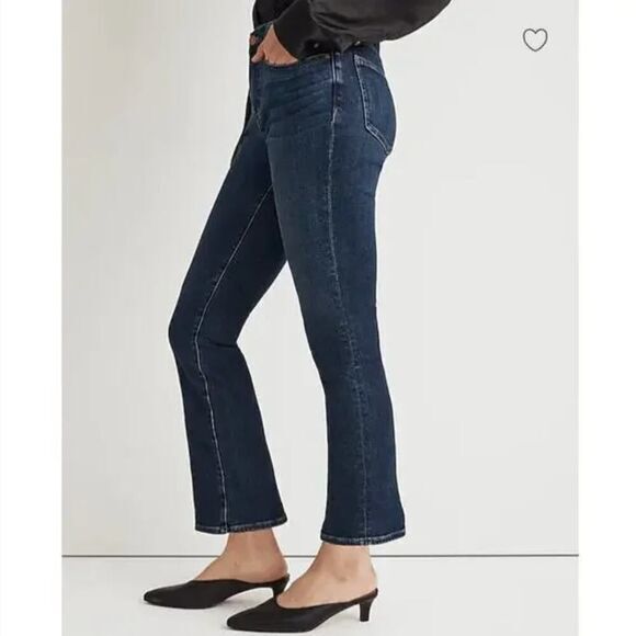 New! Madewell mid rise Kick Out Crop Jeans colleton wash, size 28 - Picture 2 of 15